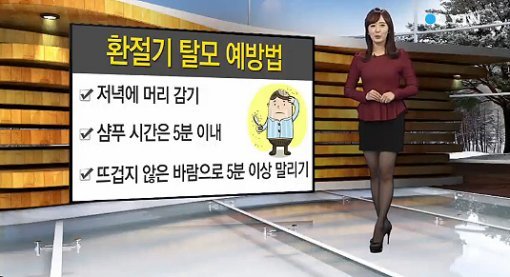 출처= 환절기 탈모 예방법을 소개한 YTN 영상 갈무리