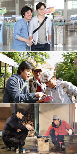 tvN 프로그램 ‘꽃보다 할배’-‘삼시세끼-어촌편’(맨 위부터). 사진제공｜CJ E&M