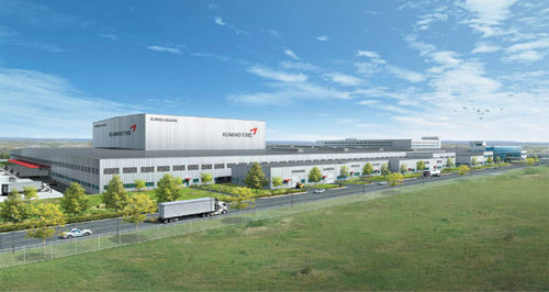 금호타이어는 미국 조지아 주에 연산 400만 개의 생산능력을 갖춘 공장을 건설 중이다. 2016년 초 준공해 세계 최대 타이어 시장인 북미 지역을 공략할 계획이다. 금호 타이어 미국 공장 예상도. 금호아시아나그룹 제공