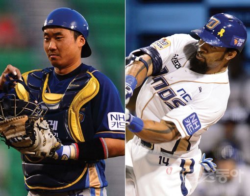김태군-테임즈(오른쪽). 스포츠동아DB