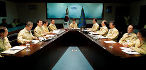 을지연습이 진행 중이던 2014년 8월 19일 청와대 국가위기관리상황실에서 열린 국가안전보장회의(NSC).