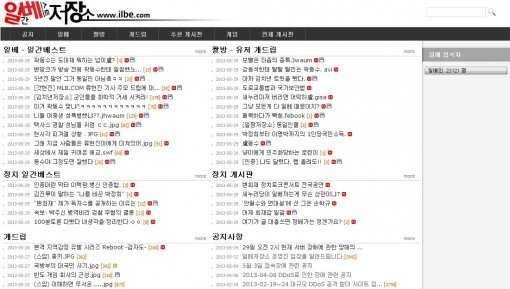 사진=일간베스트(일베) 홈페이지 캡처