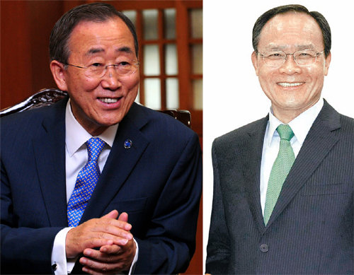 반기문 유엔 사무총장(왼쪽 사진), 故성완종 경남기업 회장