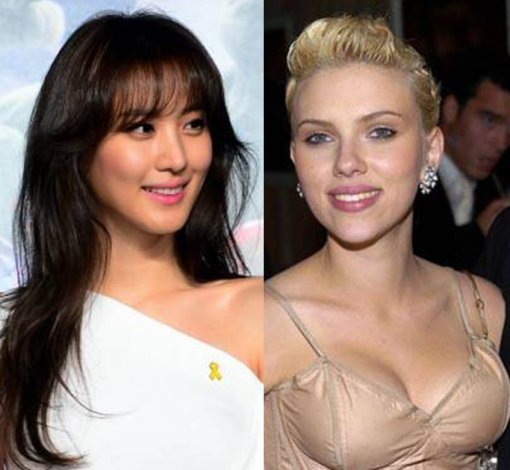 수현(사진 왼쪽)과 스칼렛 요한슨(사진 오른쪽)