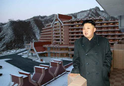 2013년 12월 김정은이 마식령의 숙박시설을 둘러보고 있다. 사진출처=노동신문