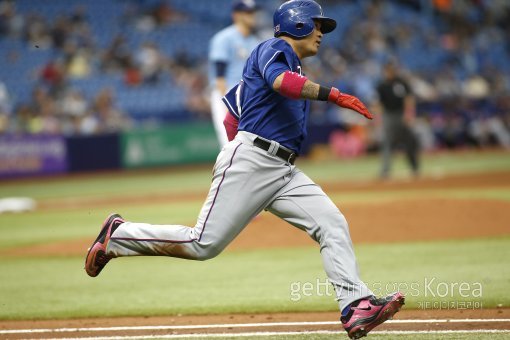 10경기 연속 안타를 기록 중인 추신수. ⓒGettyimages멀티비츠