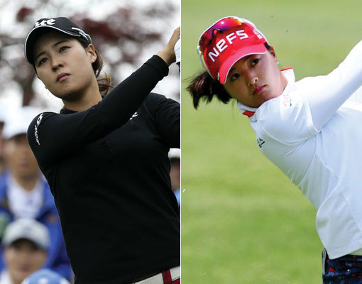 전인지-고진영(오른쪽). 사진제공｜KLPGA