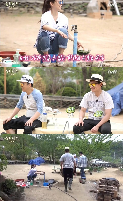 삼시세끼 옥택연 박신혜. 사진=삼시세끼 옥택연 박신혜/tvN ‘삼시세끼’ 캡처