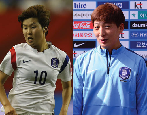 지소연-박은선(오른쪽). 사진｜스포츠동아DB·대한축구협회
