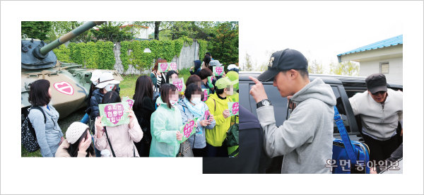 김현중은 5월 12일 배용준의 배웅 속에서 경기도 고양시 육군 30사단 신병교육대대로 입소했다. 별도의 행사를 치르지는 않았지만 그의 입소 모습을 지켜보기 위해 중국 홍콩 일본 등에서 많은 팬들이 모여들었다.
