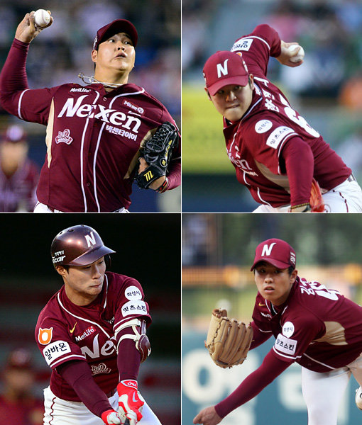 넥센 조상우-한현희-김택형-김하성(왼쪽 상단부터 시계방향으로). 사진｜스포츠동아DB·스포츠코리아