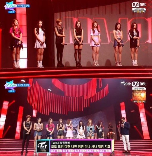 식스틴 트와이스, 사진=Mnet ‘식스틴’ 방송화면