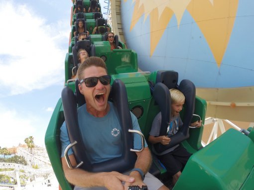 <사진제공=고프로> 사진은 리처드 로어리가 놀이기구를 타는 모습을 고프로로 직접 찍어서 보내줬다.