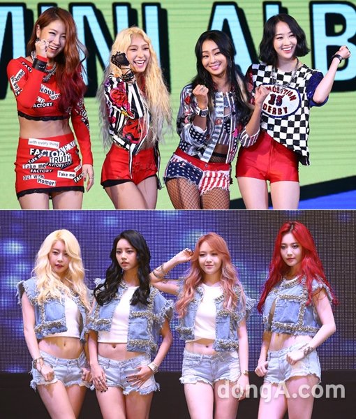 걸그룹 씨스타-걸스데이(아래). 동아닷컴DB