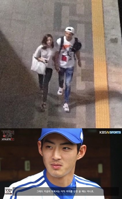 채수빈 구자욱, 사진=온라인 커뮤니티, KBS N SPORTS ‘강성철의 야구라’ 캡처