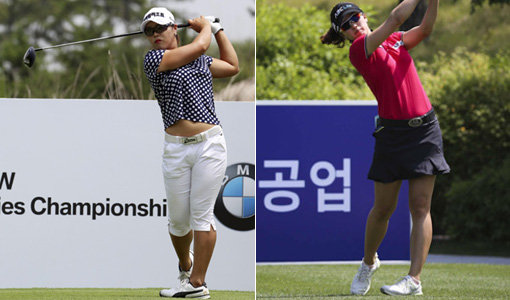 하이원리조트 조윤지-ABC라이프 김다나(오른쪽). 사진제공｜BMW 코리아·KLPGA