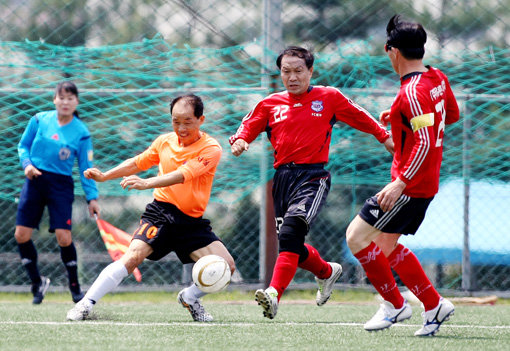 국민생활체육회가 스포츠클럽리그 육성을 위해 팔을 걷어붙였다. 연말까지 전국 196개 지역에서 6개 종목의 스포츠클럽리그를 운영해 생활체육동호인들의 참여를 독려할 계획이다. 스포츠클럽 축구리그 모습. 사진제공｜국민생활체육회