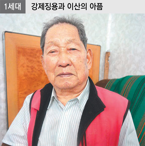 1943년 일제에 의해 강제로 사할린으로 끌려온 경북 경산 출신의 한인 1세 김윤덕 씨. 사할린 탄광에서 2년만 일하고 귀국하겠다던 그는 70년을 넘게 살면서 자녀 5명, 손자 9명, 증손자 7명을 뒀다.