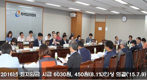 최저임금 6030원 확정. 사진=고용노동부 홈페이지 캡쳐 이미지