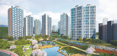 e편한세상 용인 한숲시티 5단지 조감도. 대림산업 제공