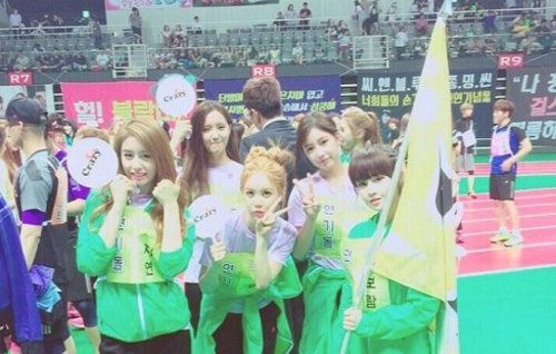 10일 진행된 2015 아이돌 스타 대회에 참가한 티아라. 티아라 소연 인스타그램 캡처