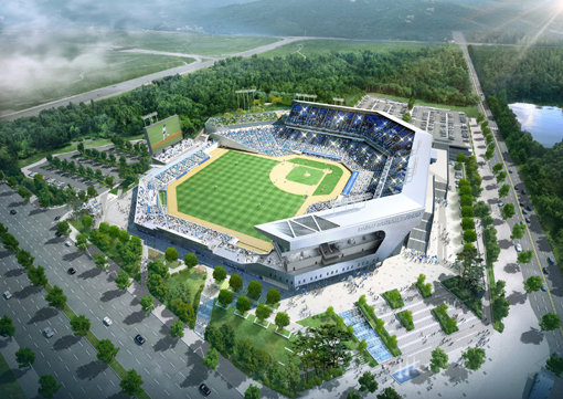 내년에 문을 여는 ‘대구 삼성 라이온즈 파크’ 조감도다. 라이온즈 파크는 2014년 개장한 광주-기아 챔피언스필드의 시행착오를 보고 문제점을 최소화하기 위한 작업을 하고 있다. 사진제공｜삼성 라이온즈