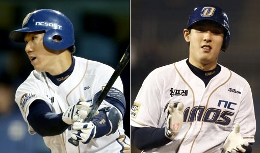 NC 모창민-김창욱(오른쪽). 스포츠동아DB