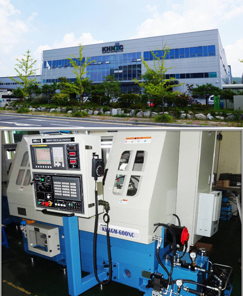 대전 유성구에 있는 ㈜금호엔티시(위 사진). ㈜금호엔티시 앵귤러 연삭기