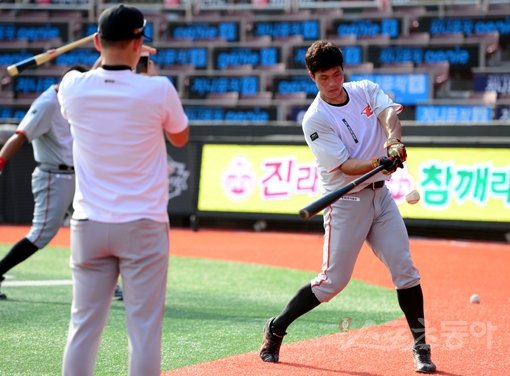 한화 정범모(오른쪽). 스포츠동아DB