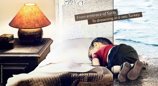 시리아 난민 아일란 크루디 추모 이미지(사진= 해외 네티즌 트위터)