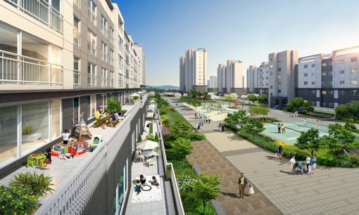 반도건설의 '김포한강신도시 반도유보라 3차' 1~2층 테라스 세대