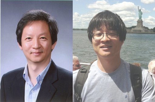 김정윤 충남대 교수(왼쪽)과 제1저자 강우규 박사