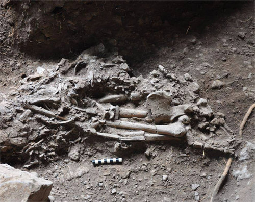 아프리카 모타 동굴에서 발견된 고인류 화석은 유전체 분석 결과, 유라시안의 유전체가 없는 순수 아프리카 혈통인 것으로 밝혀졌다. 사이언스 제공
