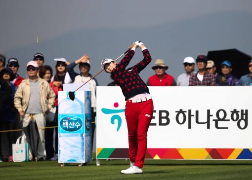 박성현 6번홀 티샷. KLPGA 제공