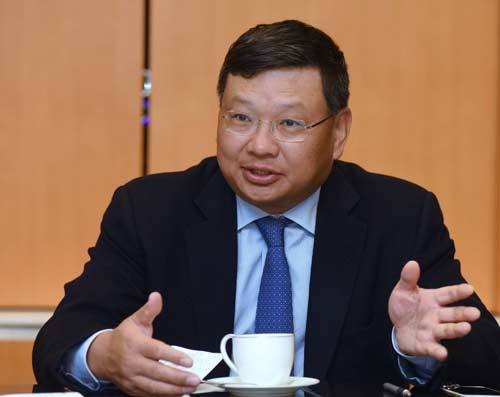 샹빙 CKGSB 총장은 본보 기자와 만나 도시화 진전과 내수 확대 등으로 인해 중국 경제가 성장을 지속할 것이라고 강조했다. 사진제공 CKGSB
