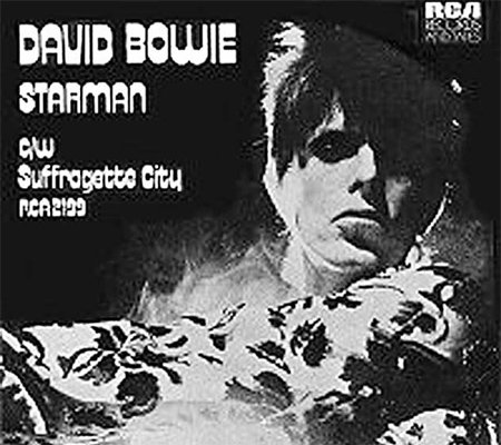 데이비드 보위의 ‘Starman’ 싱글 표지.