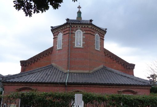 다비라 천주교 성당. 20세기 초반 활동한 건축의 대가 데쓰가와 요스케의 대표작이다.