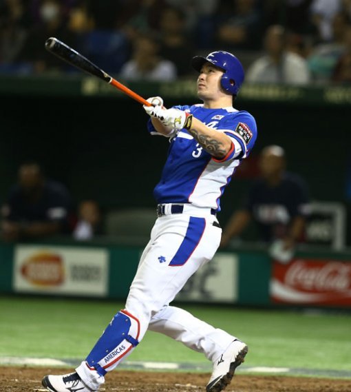 박병호가 메이저리그로 떠나면, 한국프로야구에는 당분간 토종선수 중 50홈런을 때려낼 후보를 찾기 어려울 전망이다. 프리미어12 결승전에서 3점홈런을 날리는 박병호의 모습. 사진제공｜스포츠코리아