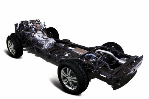 쌍용자동차의 4륜구동(4WD) 시스템 모습.