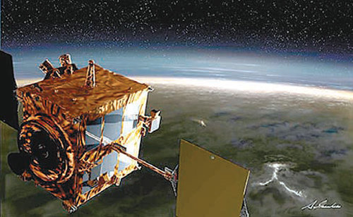 금성을 탐사하는 ‘아카쓰키’ 이미지. 일본 우주항공연구개발기구 홈페이지 캡처