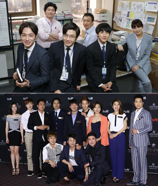 tvN 드라마 ‘미생’- 예능 프로그램 ‘더 지니어스’의 주역들(아래). 사진｜CJ E&M·동아닷컴DB