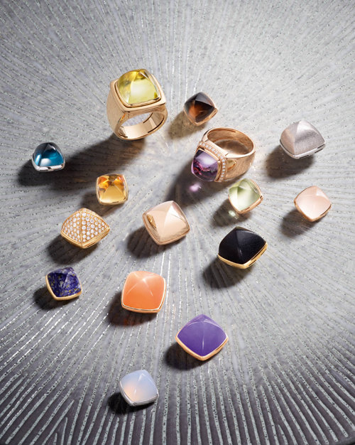 형형색색의 컬러스톤으로 이뤄진 ‘프레드’의 ‘팽 드 쉬크르’ 반지. 프레드 제공