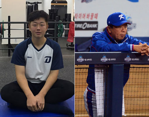 NC 배재환은 선수들 사이에서도 선동열(오른쪽) 닮은꼴로 유명하다. ‘배동열’이라는 별명을 얻었고, 등번호도 박석민이 이적해오기 전까지 18번을 달았다. 그는 외모뿐 아니라 실력으로도 선동열 전 감독을 닮고 싶다는 당돌한 포부를 밝혔다. 사진제공｜NC 다이노스·스포츠동아DB