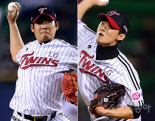 LG 정찬헌-임정우(오른쪽). 스포츠동아DB