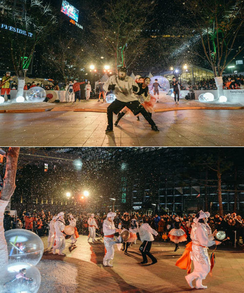 서울광장서 열린 문화행사 장면. 사진제공｜평창동계올림픽조직위