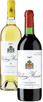 샤토 무사르 화이트(왼쪽)와 샤토 무사르 레드. 사진 제공 · 샤토 무사르 웹사이트