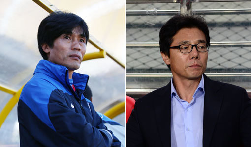 포항 최진철 감독-전 포항 황선홍 감독(오른쪽). 사진｜대한축구협회·스포츠동아DB