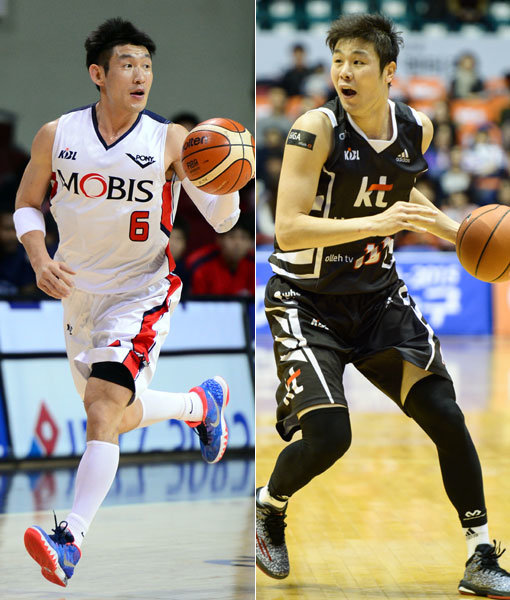 모비스 양동근(왼쪽)과 kt 조성민은 해를 거듭할수록 더욱 빛을 발하고 있다. 두 베테랑의 존재는 한국농구에 축복이라고 할 수 있다. 사진｜스포츠동아DB·KBL