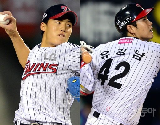 LG 임찬규-유강남(오른쪽). 스포츠동아DB