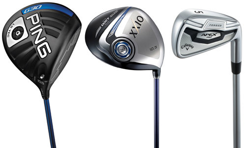 새 시즌을 맞아 박성현은 핑 ‘New G’ 드라이버, 박인는 ‘젝시오9’ 드라이버, 조윤지는 캘러웨이 ‘에이펙스(Apex)’ 아이언(맨 왼쪽부터)으로 클럽을 교체한다. 사진제공｜핑·젝시오·캘러웨이